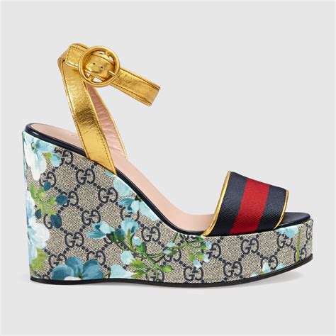 gucci logo platform espadrille|Gucci wedge sandals.